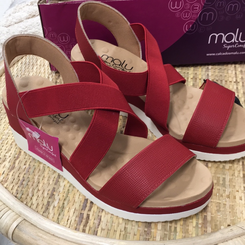 🌹Malu super comfortable bubble system red sandals🌹